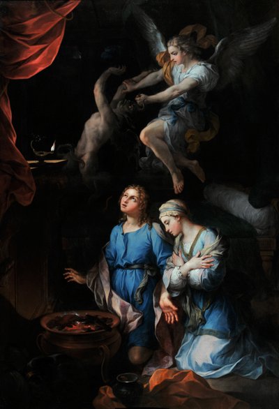 History of Tobie: First Wedding Night of Tobie and Sarra (Sarah, Sara) by Pierre Parrocel