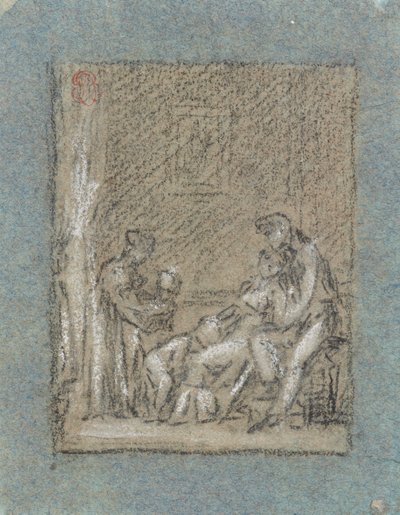 Study for Une Famille dans la Désolation by Pierre Paul Prud