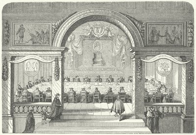 Meeting of the Academie Francaise des Sciences in the Louvre by Pierre Paul Sevin