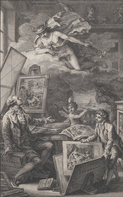 In Memory of P. FR. Basan, an engraving for the catalogue of the collection of P.-F. Basan by Pierre Philippe Choffard