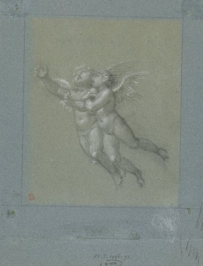 Two Flying Putti by Pierre Prud