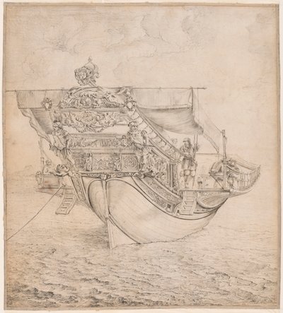 A Royal French Galley Seen from the Stern by Pierre Puget