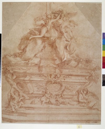 Master Altar project for the Church of San Siro a Genes by Pierre Puget
