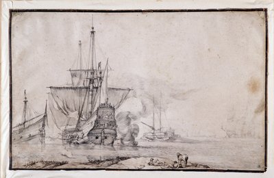 Vessel Firing the Cannon by Pierre Puget