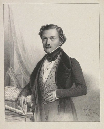 Portrait of the singer Gilbert-Louis Duprez by Pierre Roch Vigneron