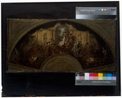 The Triumph of Harlequin and Columbine: A Design for a Fan by Pierre Subleyras