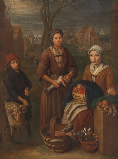 Allegory of the Month of March by Piet (1681-1752) Snijeres