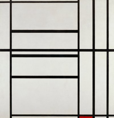 Composition No 1 with gray and red 1938, by Piet Mondrian by Piet Mondrian