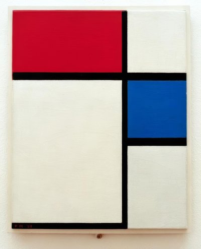 Composition No. II; Composition with Blue and Red by Piet Mondrian
