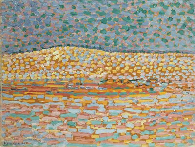 Pointillist Dune Study, Crest at Left by Piet Mondrian