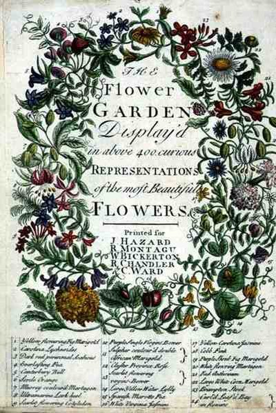 Frontispiece to The Flower Garden Displayed by Robert Furber, engraved by James Smith, pub. 1732 by Pieter (after) Casteels
