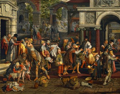 Christian Deeds of Mercy (Matthew 25:35-36) by Pieter Aertsen