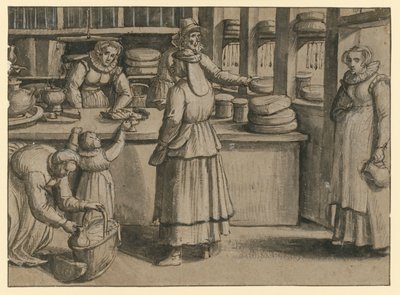 The Interior of a Milk and Cheese Shop by Pieter Aertsen