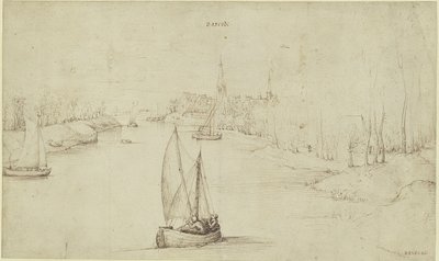 River Landscape Basrode by Pieter Brueghel the Elder