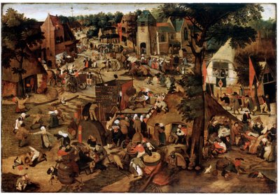 Fair with a Theatrical Performance by Pieter Brueghel the Younger