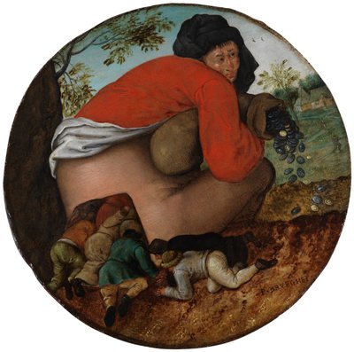 Man with the Moneybag and Flatterers by Pieter Brueghel the Younger