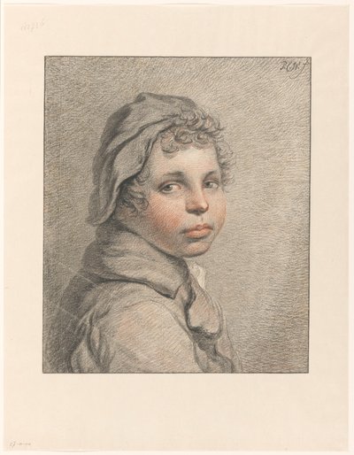 Study Head of a Boy by Pieter Christoffel Wonder (signed by artist)