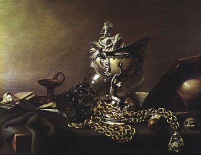 Still Life with a Nautilus by Pieter Claesz