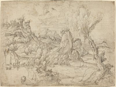 Landscape with the Baptism of Christ by Pieter Cornelisz Kunst