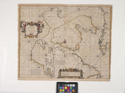 New Map Of The Northeasternmost Coast Of America by Pieter Goos