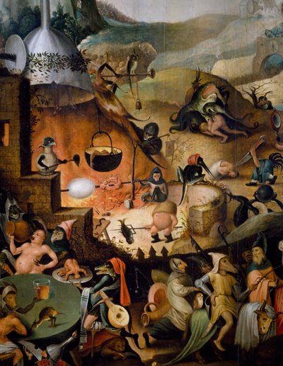 Hell, (detail) of Last Judgment, ca 1554, painting by Pieter Huys, oil on panel by Pieter Huys