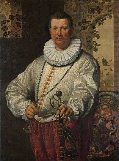Portrait of a Dutch Admiral of the Fleet by Pieter I Pietersz