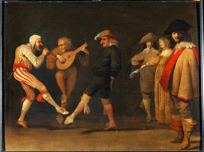 Dancing Comedians by Pieter Jansz. Quast