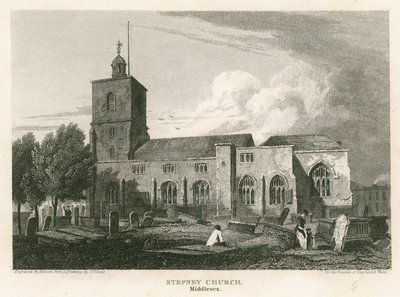 Stepney Church, London by Pieter Jansz. Quast