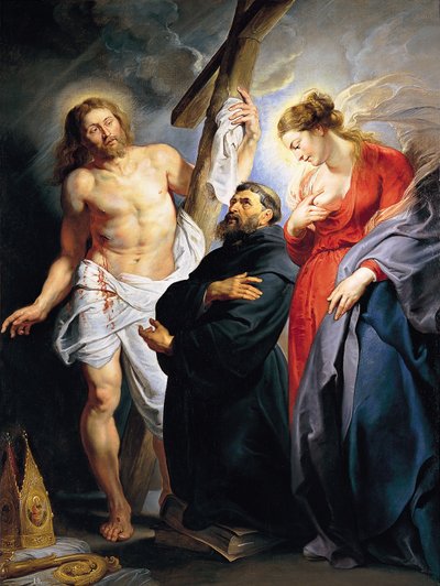 Saint Augustine Between Christ and the Virgin by Peter Paul Rubens