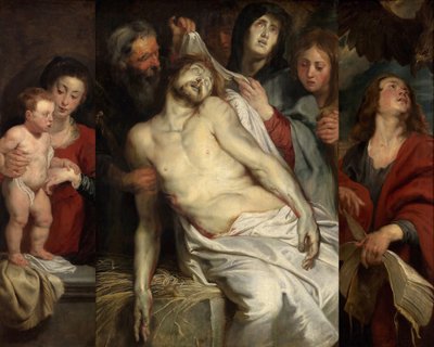 The lamentation over the dead Christ (Christ on the Straw) by Peter Paul Rubens
