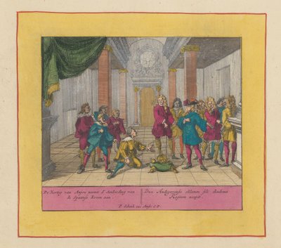 Duke Philip of Anjou Accepts the Spanish Crown, 1700 by Pieter Schenk (I)