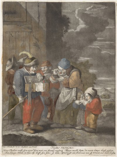 The Sight (Visus rusticus) (Five Senses series) by Pieter Schenk (I)