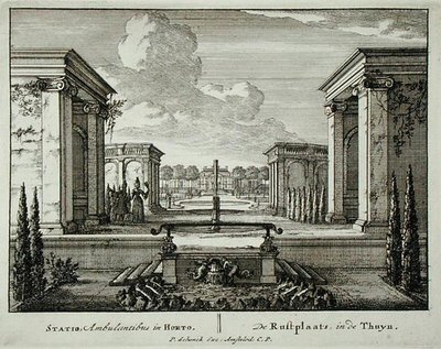 Resting place in a garden, from 