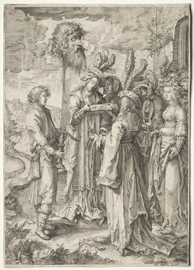 David with the Head of Goliath by Pieter Serwouters