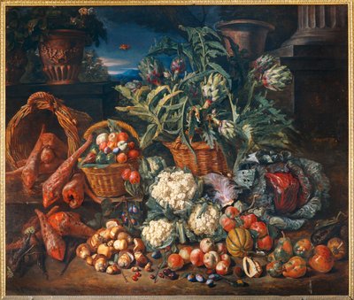 Still-life: Vegetables and Fruits by Pieter Snyers