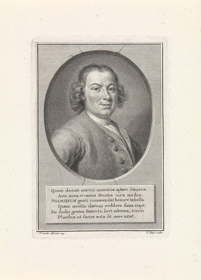 Portrait of the Composer Anton Wilhelm Solnitz by Pieter Tanjé