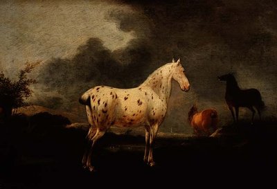 Landscape with a Dapple Grey Horse, c.1670 by Pieter Wouwermans or Wouwerman