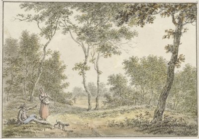 Forest Landscape with Some Figures by Pieter de Goeje
