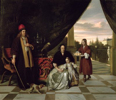 Family Portrait on a Terrace, 1667 by Pieter de Hooch