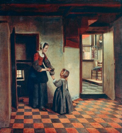 Woman with a Child in a Pantry by Pieter de Hooch