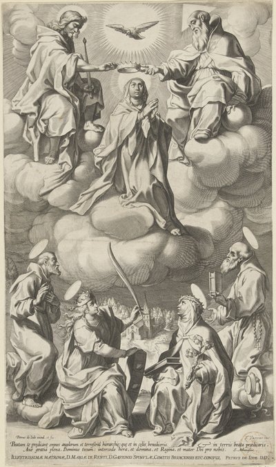 Coronation of Mary by Pieter de Jode (I) (attributed to)