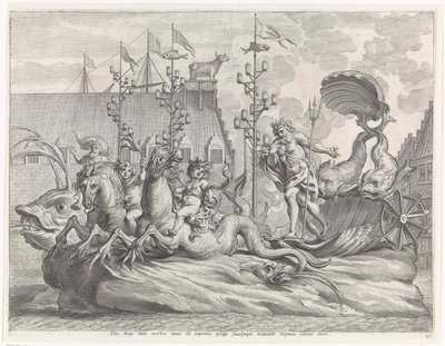 Spectacle with the Chariot of Neptune (series title: Joyous Entry of the Cardinal-Infant in Ghent, 1635) by Pieter de Jode (II)