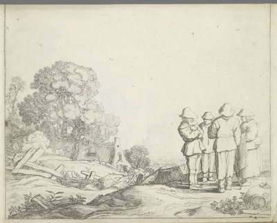 Landscape with Three Farmers and a Farmer