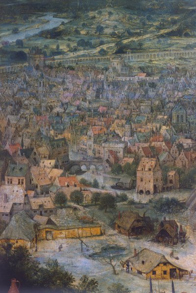 City (detail from The Tower of Babel) by Pieter Bruegel the Elder