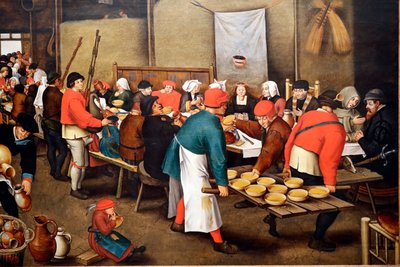 Wedding Feast (or Peasant Wedding) by Pieter Brueghel the Younger by Pieter the Younger Brueghel