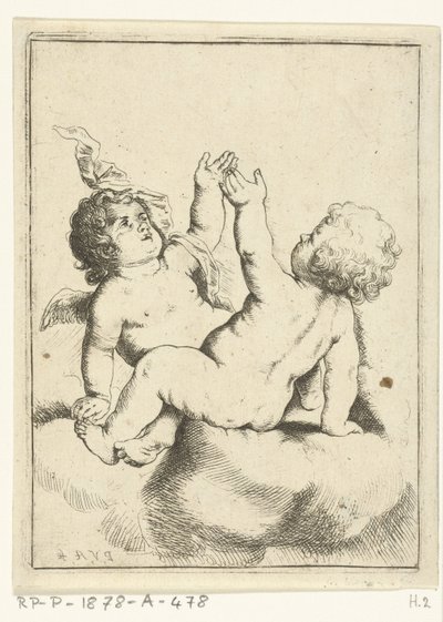 An Angel and a Child on a Cloud by Pieter van Avont