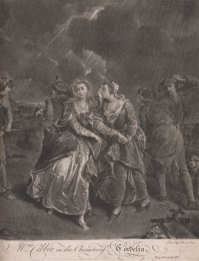 Mrs. Cibber as Cordelia in King Lear, Act III by Pieter van Bleeck