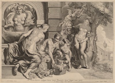 Erichthonius in His Basket by Pieter van Sompel after Sir Peter Paul Rubens