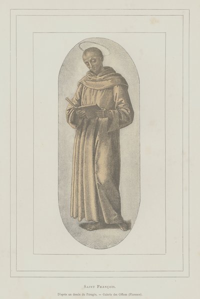 St Francis of Assisi by Pietro (after) Perugino