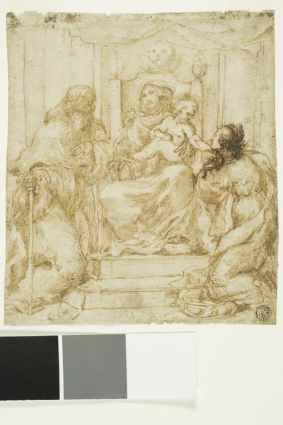 Virgin and Child with Saints Jerome and Catherine by Pietro Faccini